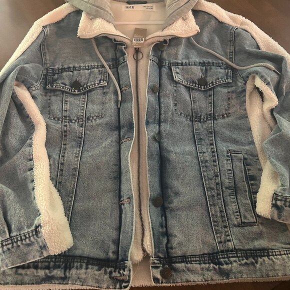 BKE Hooded Jean Jacket NWT - Picture 3 of 7
